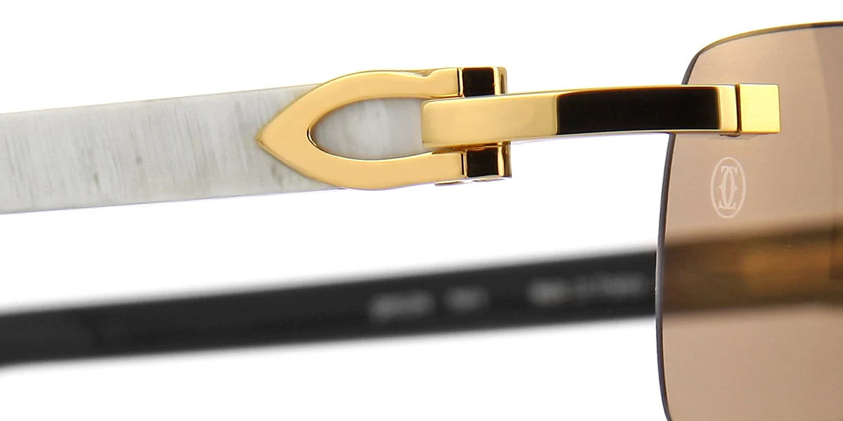 CARTIER SUNGLASSES - CT0046S 004 56 CALIFORNIA WHITE HORN
