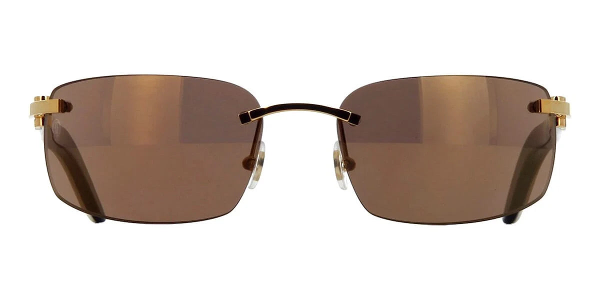 CARTIER SUNGLASSES - CT0046S 004 56 CALIFORNIA WHITE HORN