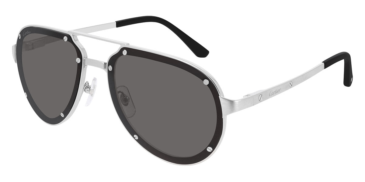 CARTIER SUNGLASSES - CT0195S 001 60 - Silver Santos De Cartier