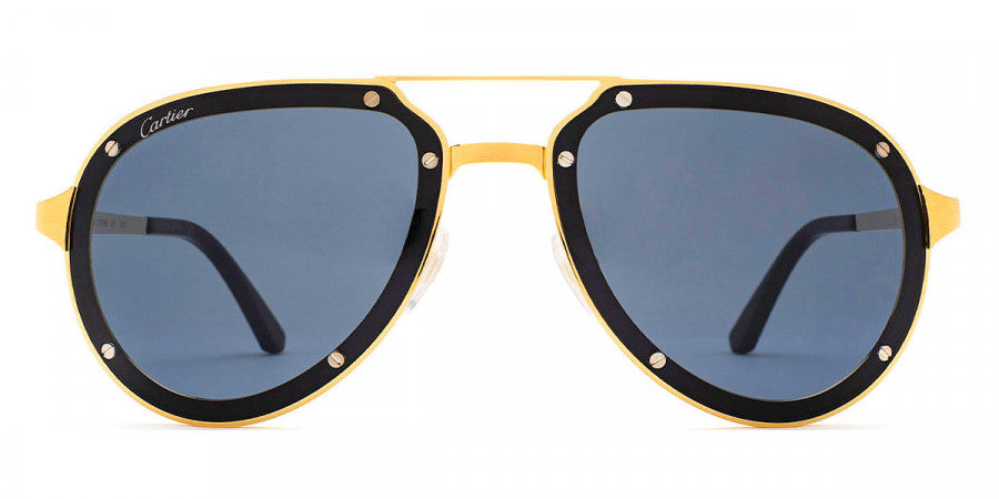 CARTIER SUNGLASSES - CT0195S 003 60 - Gold Santos De Cartier