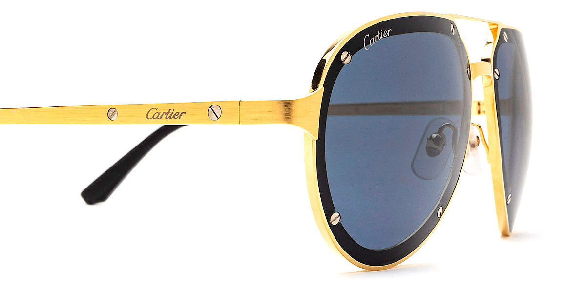 CARTIER SUNGLASSES - CT0195S 003 60 - Gold Santos De Cartier