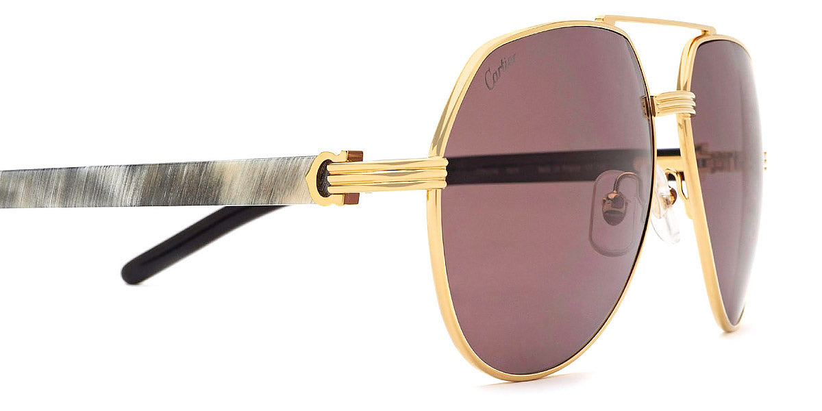 CARTIER SUNGLASSES - CT0272S 003 60 - Gold/White Première De Cartier