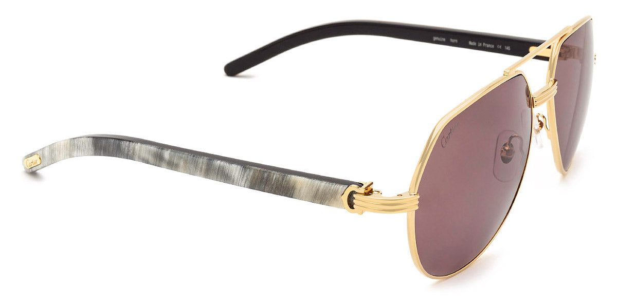 CARTIER SUNGLASSES - CT0272S 003 60 - Gold/White Première De Cartier