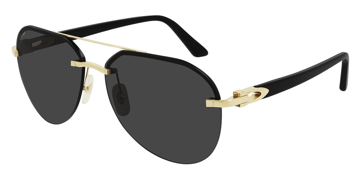 CARTIER SUNGLASSES - CT0275S 001 61 - Gold/Black Signature C de Cartier