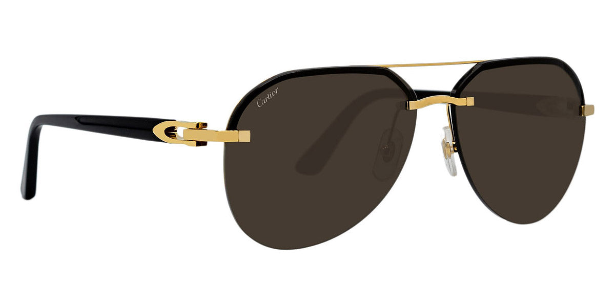 CARTIER SUNGLASSES - CT0275S 001 61 - Gold/Black Signature C de Cartier