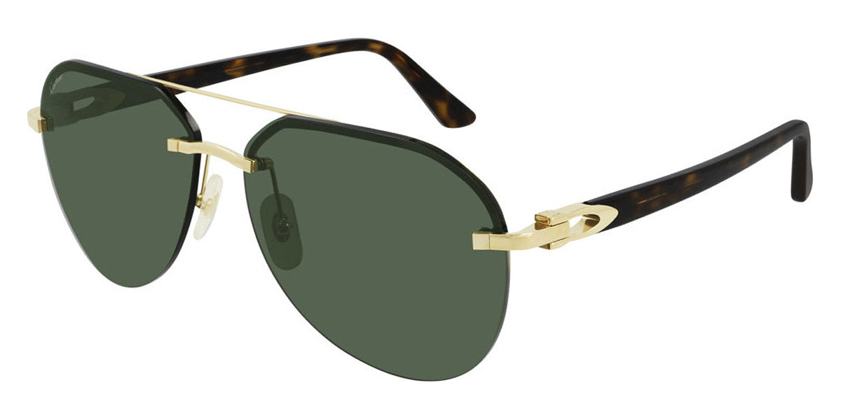 CARTIER SUNGLASSES - CT0275S 002 61 - Gold/Havana Signature C de Cartier