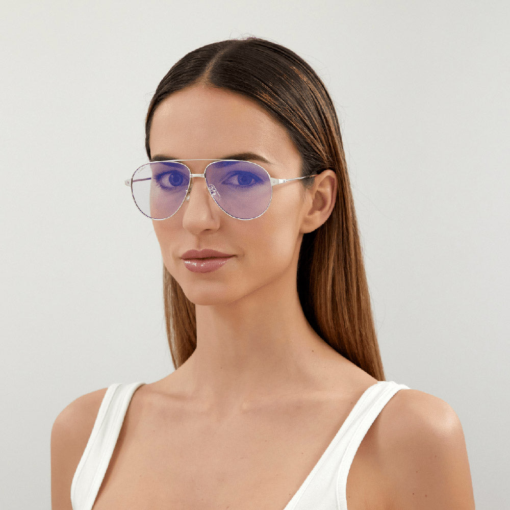 CARTIER SUNGLASSES - CT0298S 002 57 - Gold Santos De Cartier