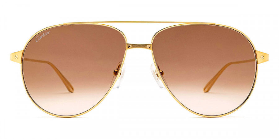 CARTIER SUNGLASSES - CT0298S 002 57 - Gold Santos De Cartier