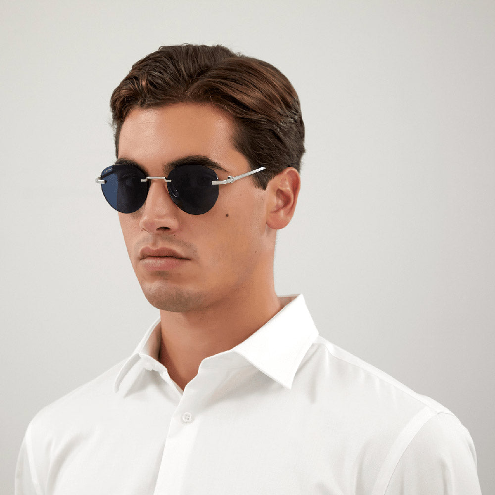 CARTIER SUNGLASSES - CT0331S 001 51 - Silver Pasha de Cartier