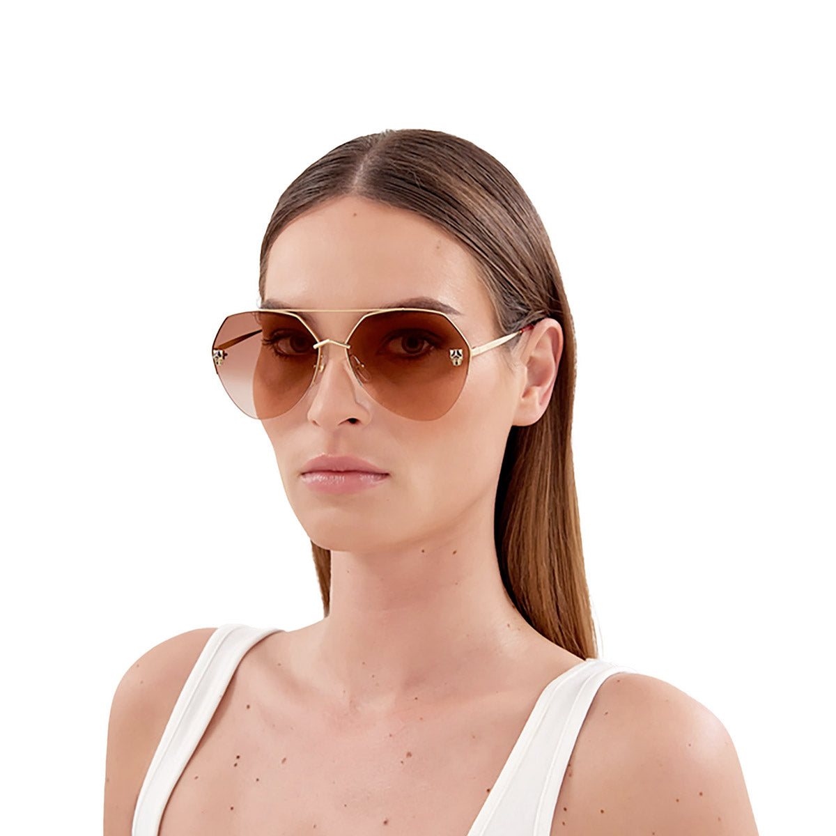 CARTIER SUNGLASSES - CT0355S 002 64 - Gold Panthère De Cartier