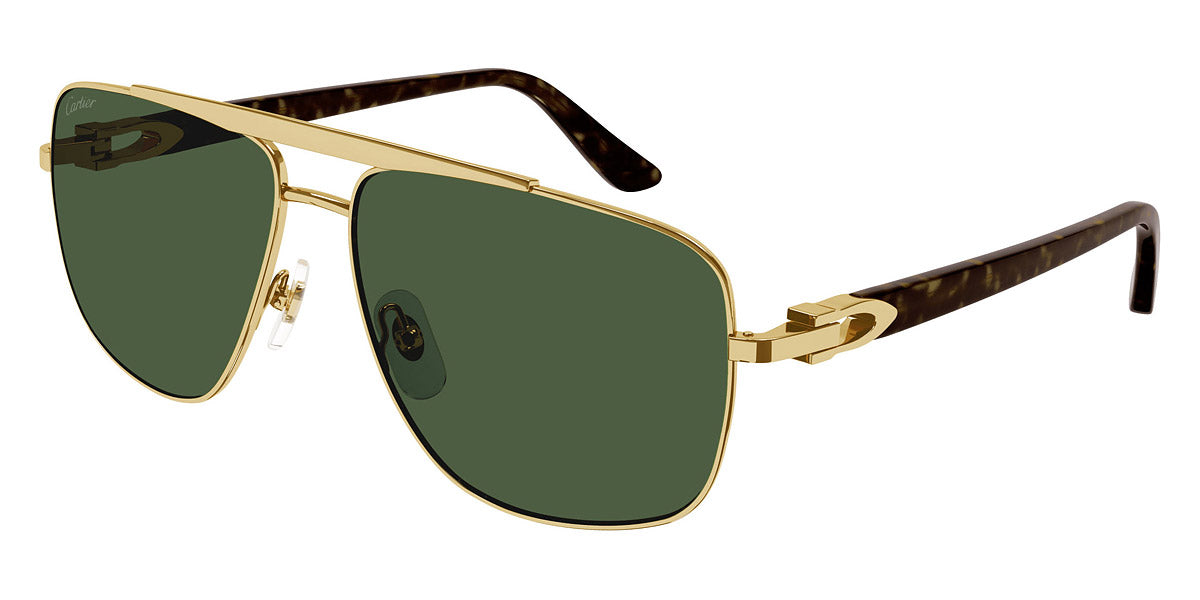 CARTIER SUNGLASSES - CT0365S 005 61 - Gold/Havana Décor C