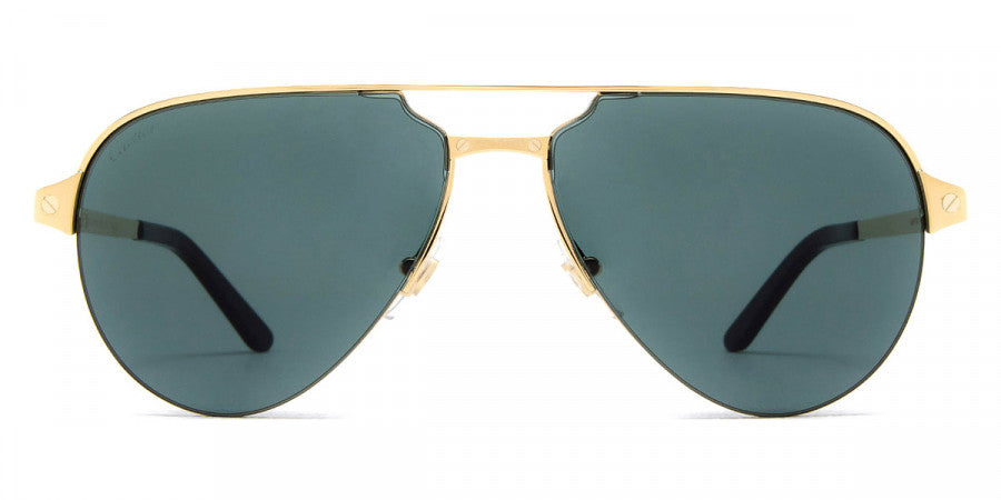 CARTIER SUNGLASSES - CT0386S 002 60 - Gold Santos de Cartier