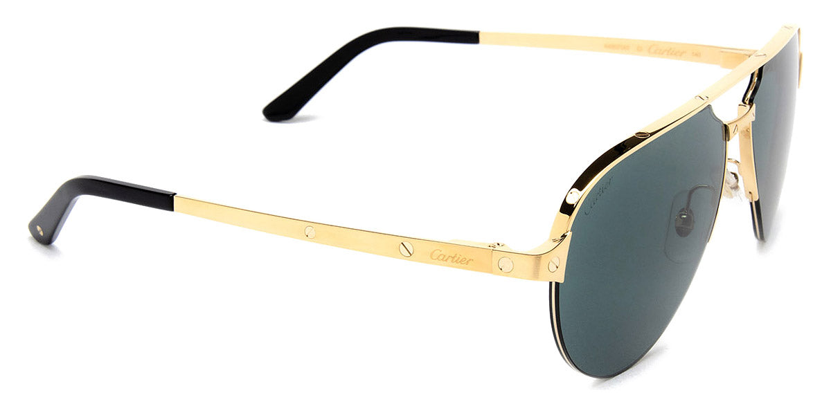 CARTIER SUNGLASSES - CT0386S 002 60 - Gold Santos de Cartier