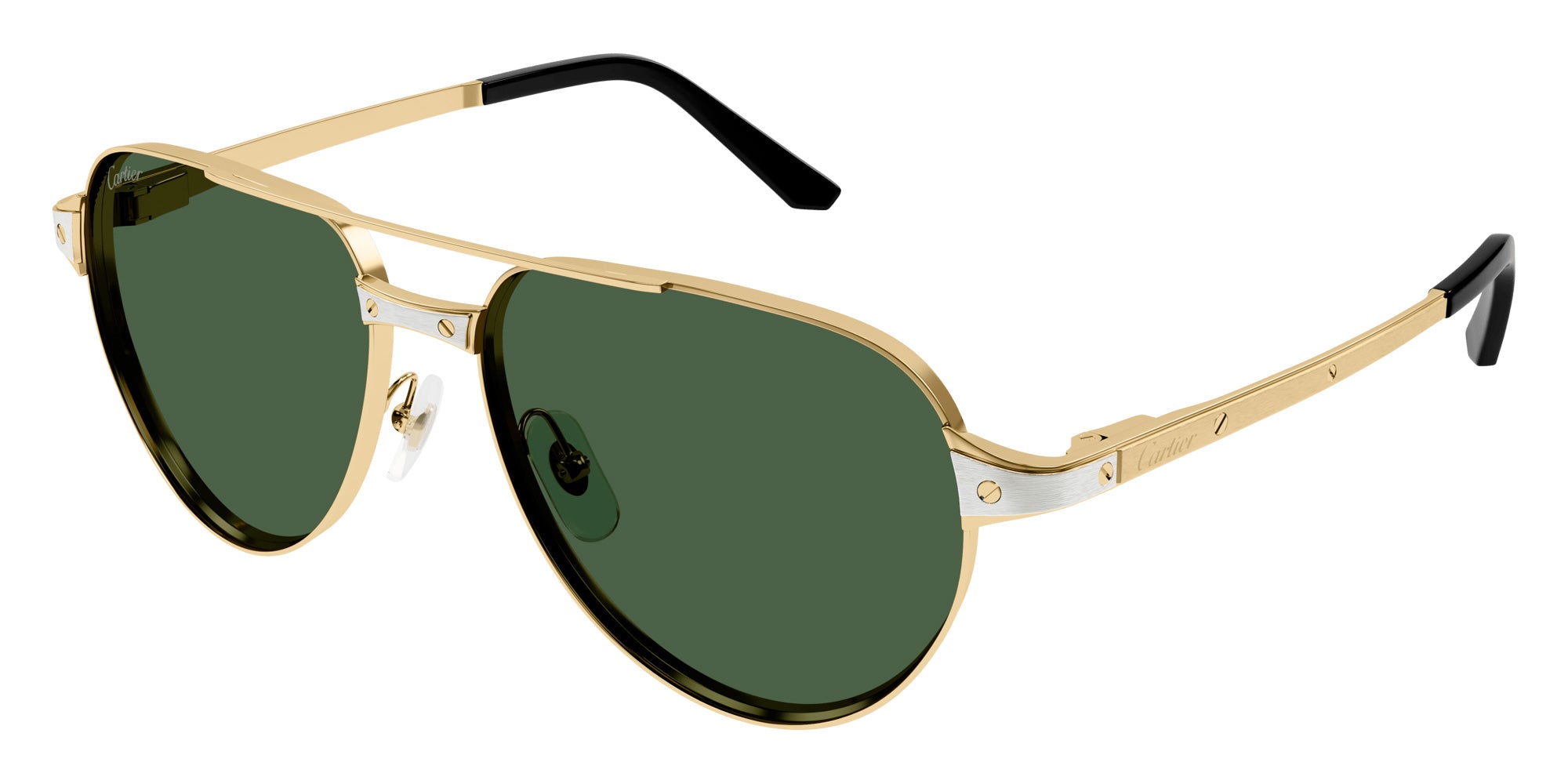 CARTIER SUNGLASSES - CT0425S 002 59 - Gold Santos de Cartier