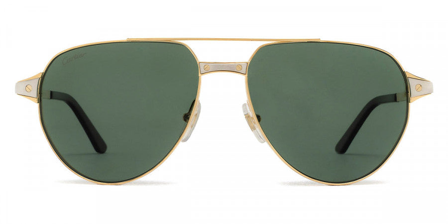 CARTIER SUNGLASSES - CT0425S 002 59 - Gold Santos de Cartier