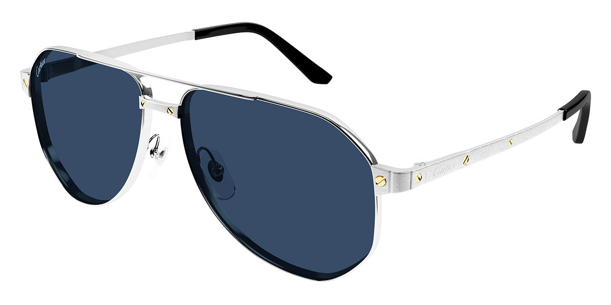 CARTIER SUNGLASSES - CT0461S 002 60 - Silver Santos de Cartier