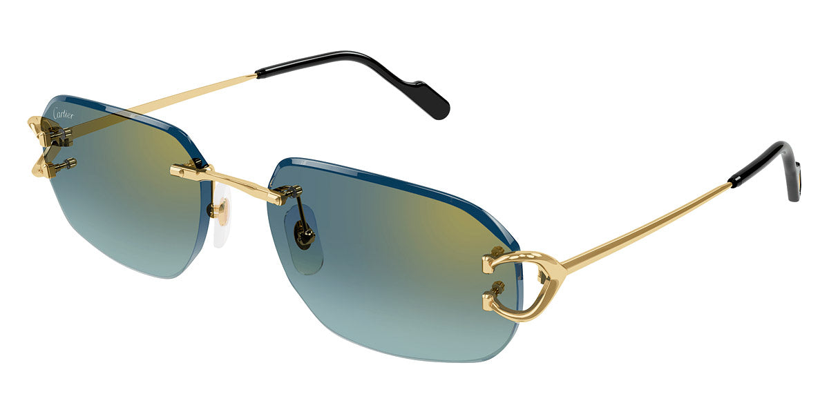 CARTIER SUNGLASSES - CT0468S 003 58 - Gold Signature C de Cartier