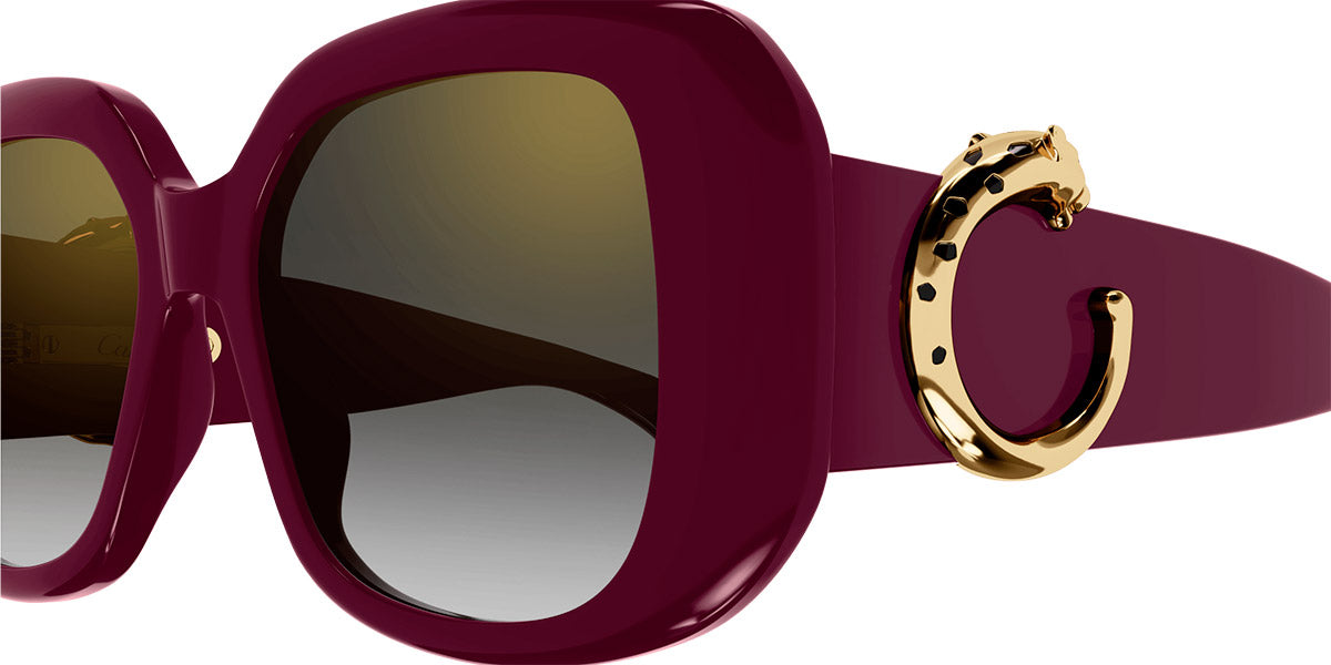 CARTIER SUNGLASSES - CT0471S 004 54 - Burgundy Panthère de Cartier
