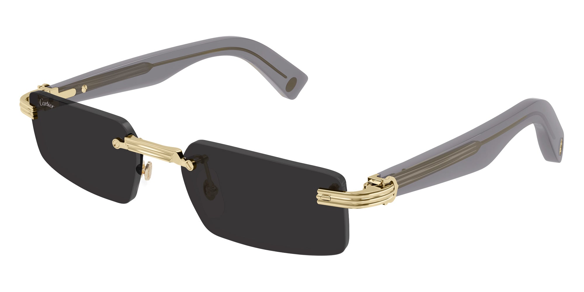 CARTIER SUNGLASSES - CT0537S 001 55 - Gold/Gray Première de Cartier