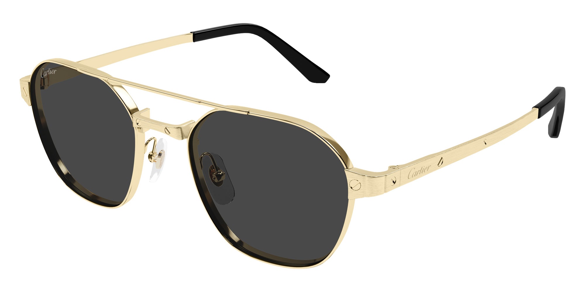 CARTIER SUNGLASSES - CT0571S 001 52 - Gold Santos de Cartier
