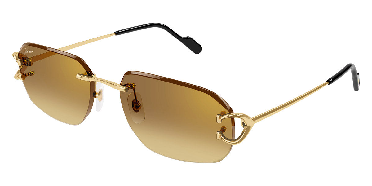 CARTIER SUNGLASSES - CT0468S 004 58 - Gold Signature C de Cartier