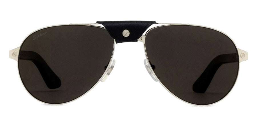 Cartier™ CT0495S 003 59 - Silver/Black Santos de Cartier