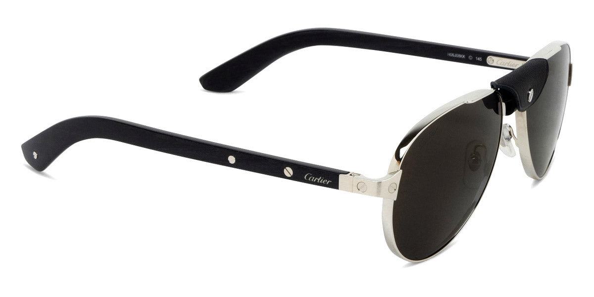 CARTIER SUNGLASSES - CT0495S 003 59 - Silver/Black Santos de Cartier