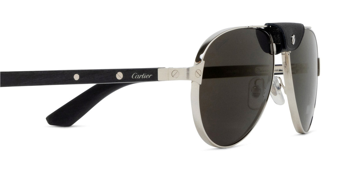 CARTIER SUNGLASSES - CT0495S 003 59 - Silver/Black Santos de Cartier