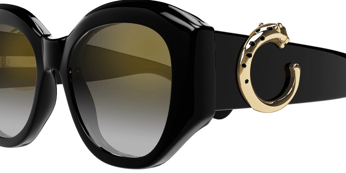 CARTIER SUNGLASSES - CT0502S 001 53 - Black Panthère De Cartier