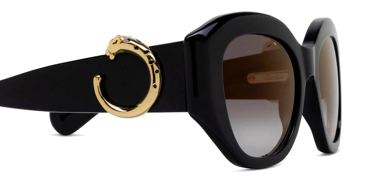 CARTIER SUNGLASSES - CT0502S 001 53 - Black Panthère De Cartier
