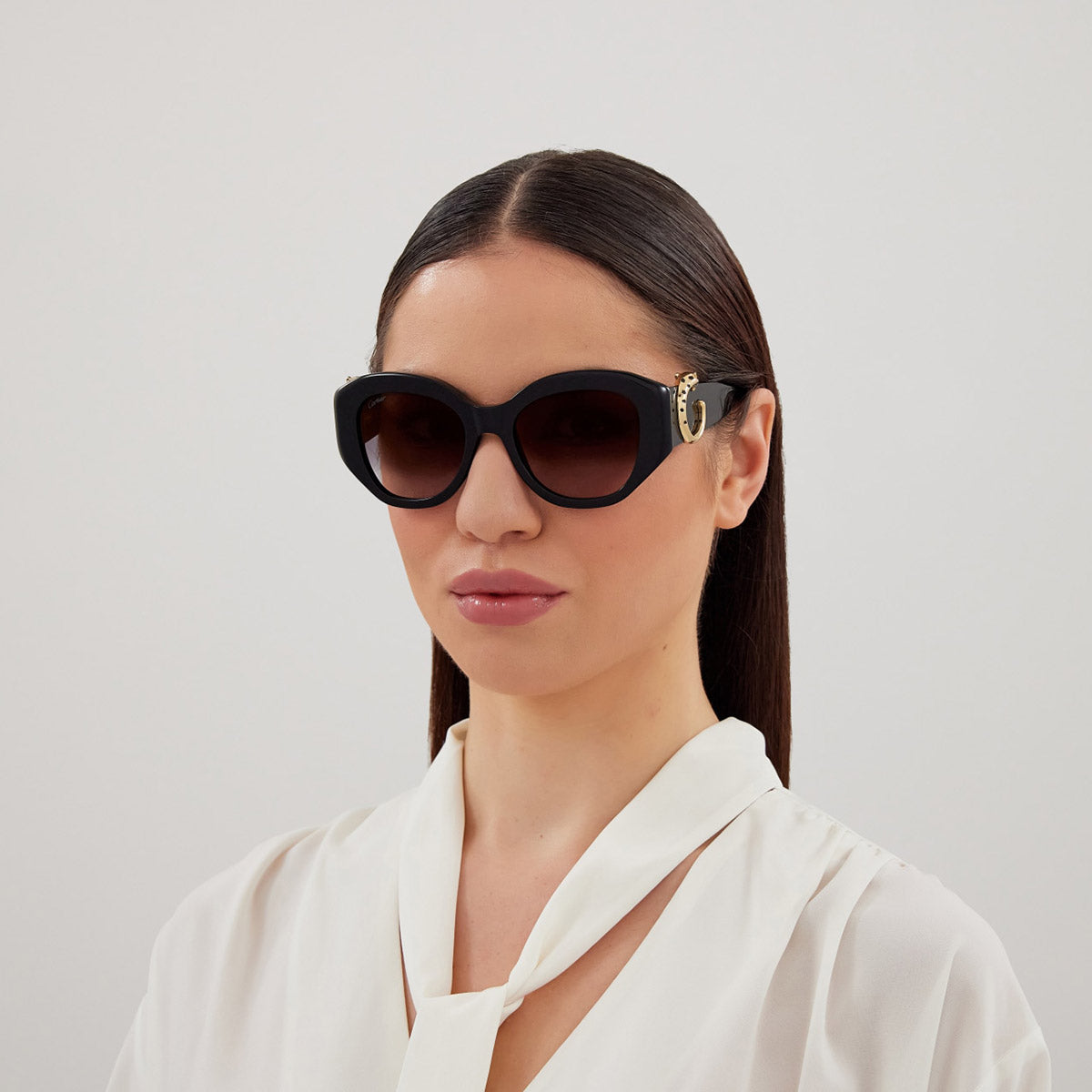 CARTIER SUNGLASSES - CT0502S 001 53 - Black Panthère De Cartier