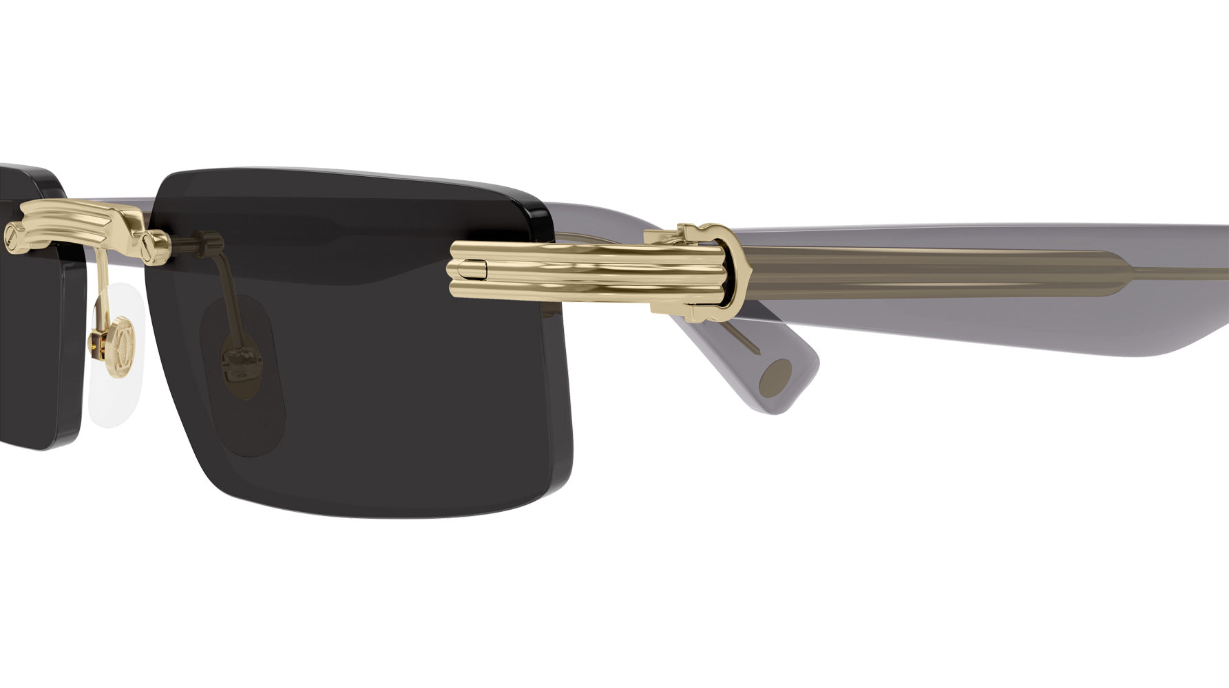 CARTIER SUNGLASSES - CT0537S 001 55 - Gold/Gray Première de Cartier