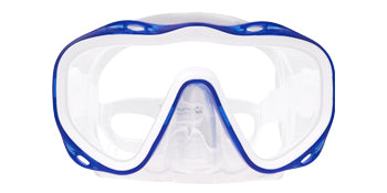 DEMETZ SNORKELING AND DIVING MASK CLIP & DIVE - BLUE CLEAR