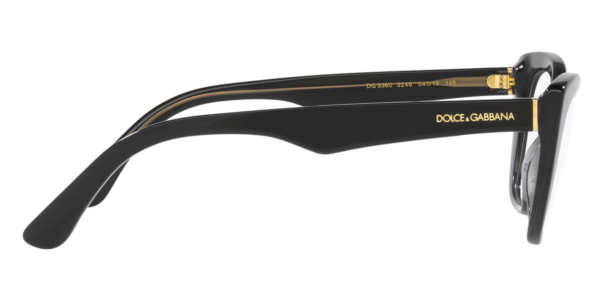 DOLCE & GABBANA EYEGLASSES - DG3360 3246 54 - Black/Transparent Gray