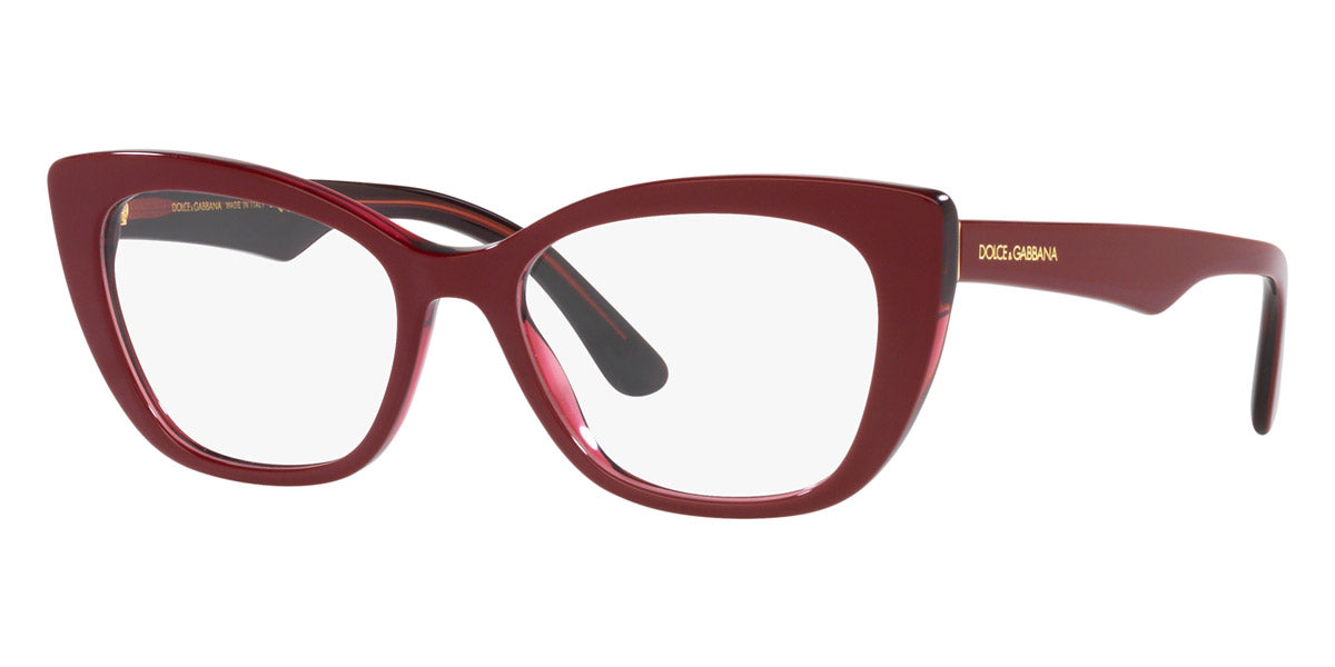 DOLCE & GABBANA EYEGLASSES - DG3360 3247 52 - Bordeaux/Transparent Bordeaux