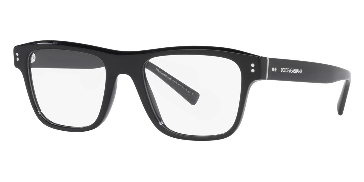 engraved  D&G black framed. Size 53□16 DOLCE & GABBANA EYEGLASSES - DG3422 501 53 - Black main image 4