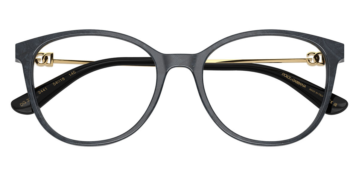 DOLCE & GABBANA EYEGLASSES - DG3363 3441 54 - Lace Gray/Gold