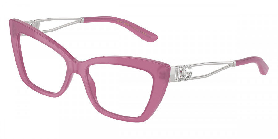 DOLCE & GABBANA EYEGLASSES - DG3375B 2966 53 - Opal Raspberry/Silver