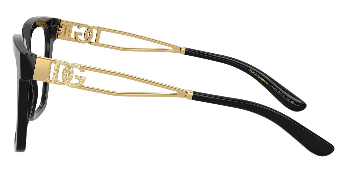 DOLCE & GABBANA EYEGLASSES - DG3376B 3355 53 - Black/Gold