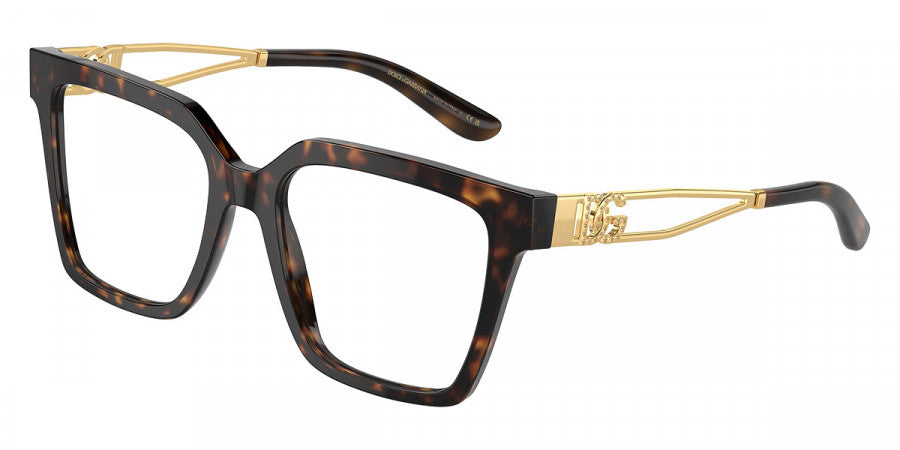 DOLCE & GABBANA EYEGLASSES - DG3376B 502 53 - Havana/Gold