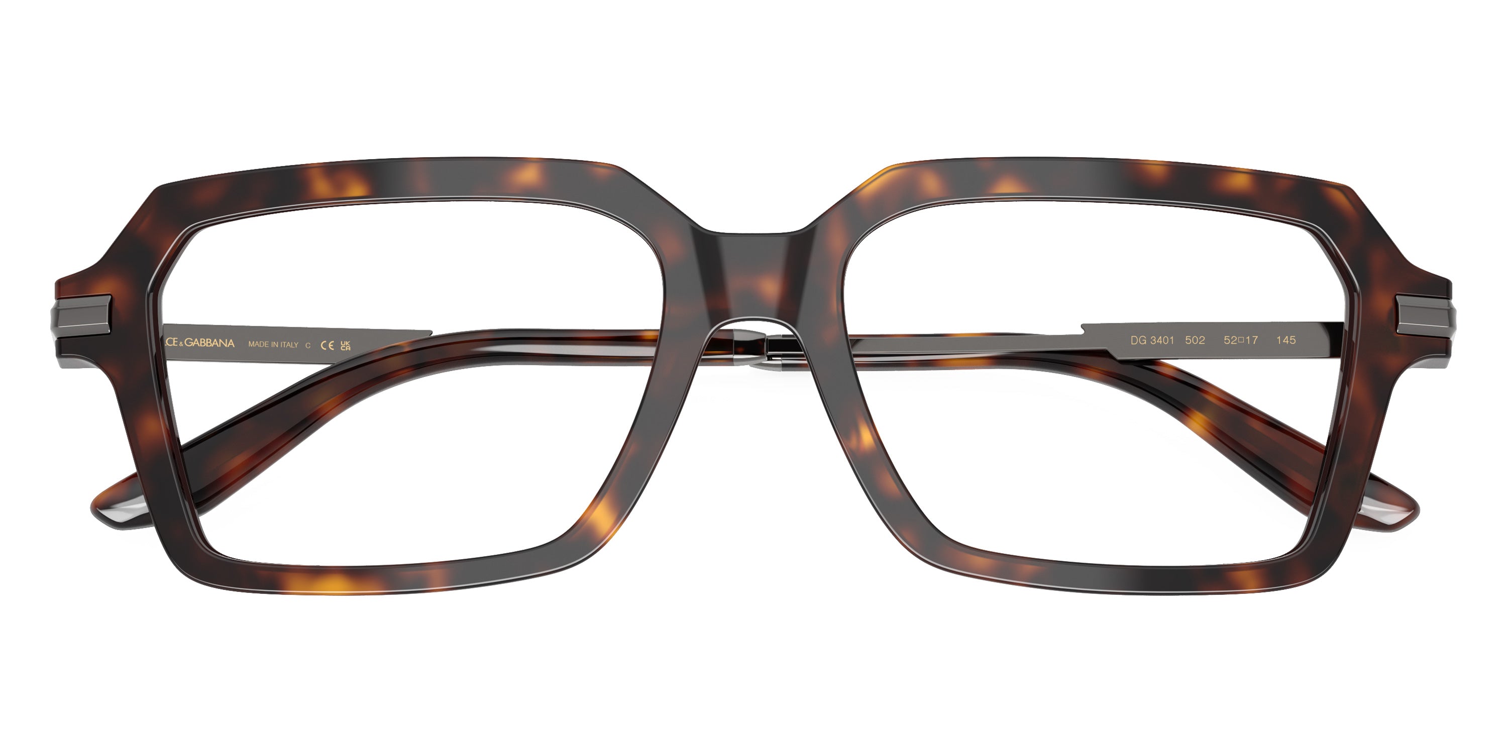 DOLCE & GABBANA EYEGLASSES - DG3401 502 54 - Havana/Bronze