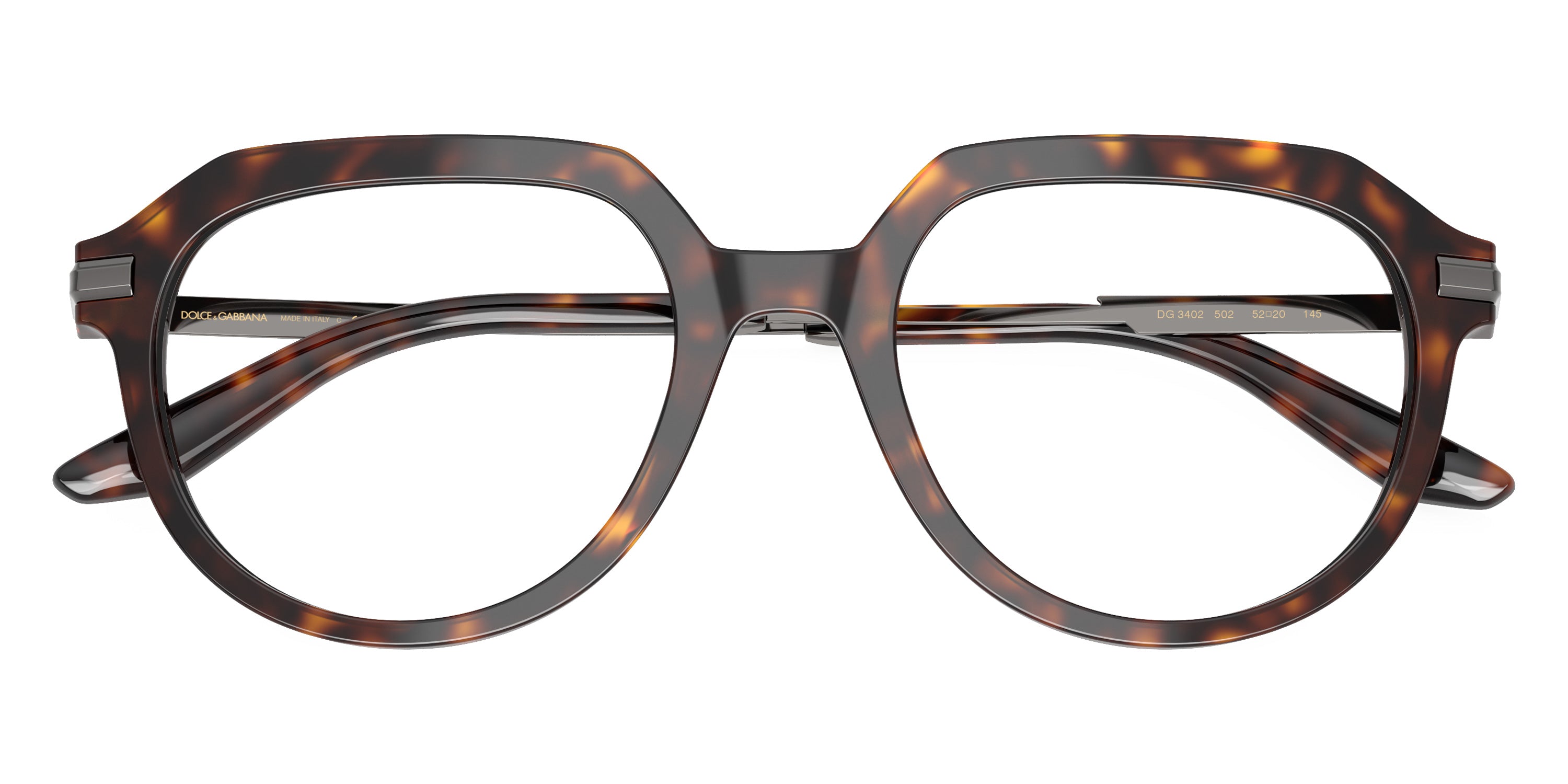 DOLCE & GABBANA EYEGLASSES - DG3402 502 52 - Havana/Bronze