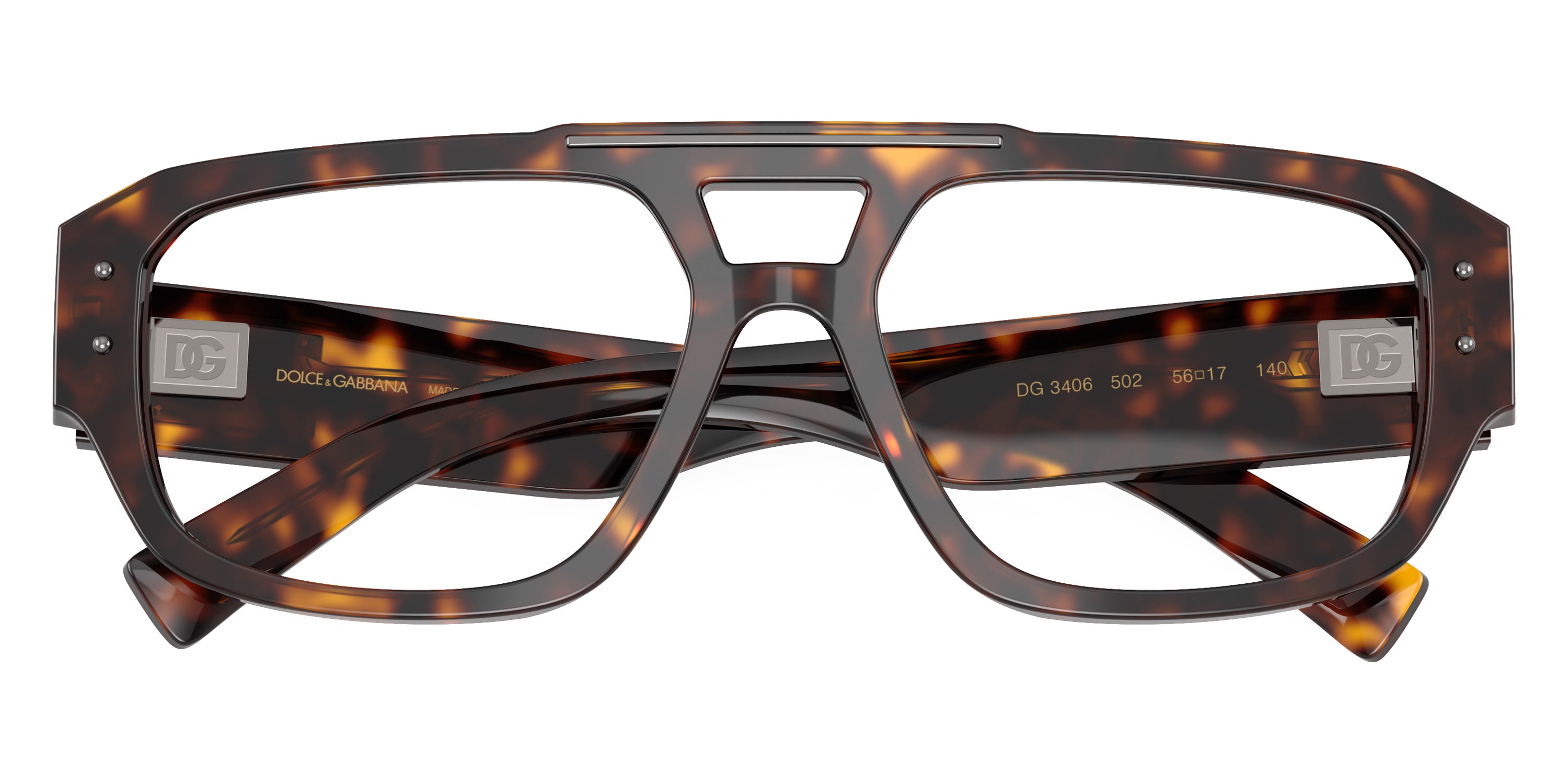 DOLCE & GABBANA EYEGLASSES - DG3406 502 56 - Havana