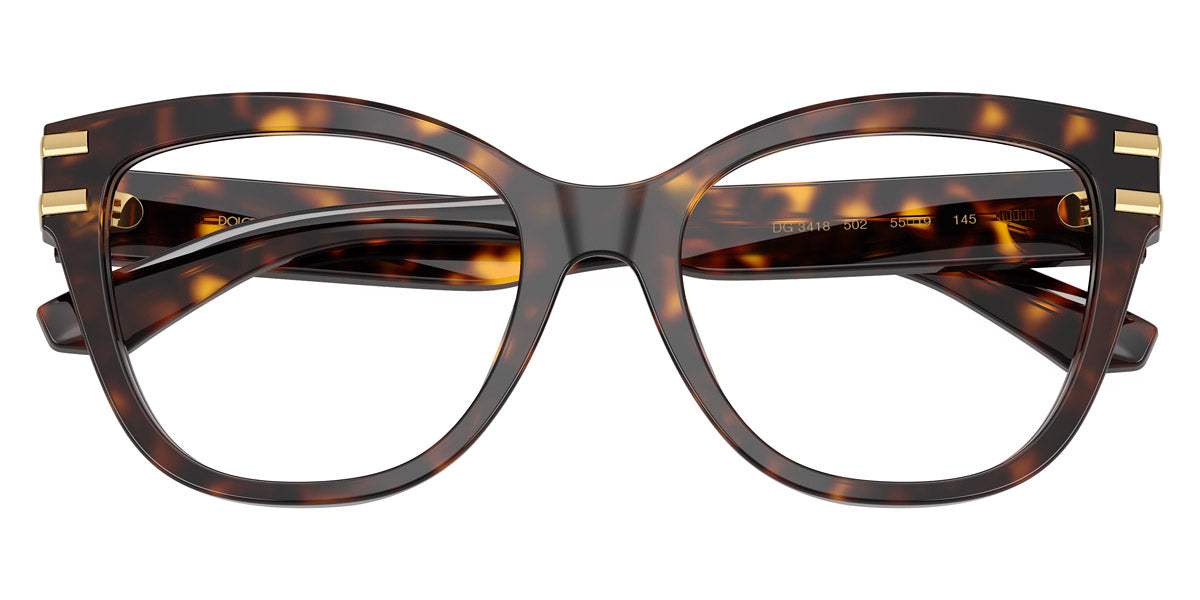 DOLCE & GABBANA EYEGLASSES - DG3418 502 55 - Havana