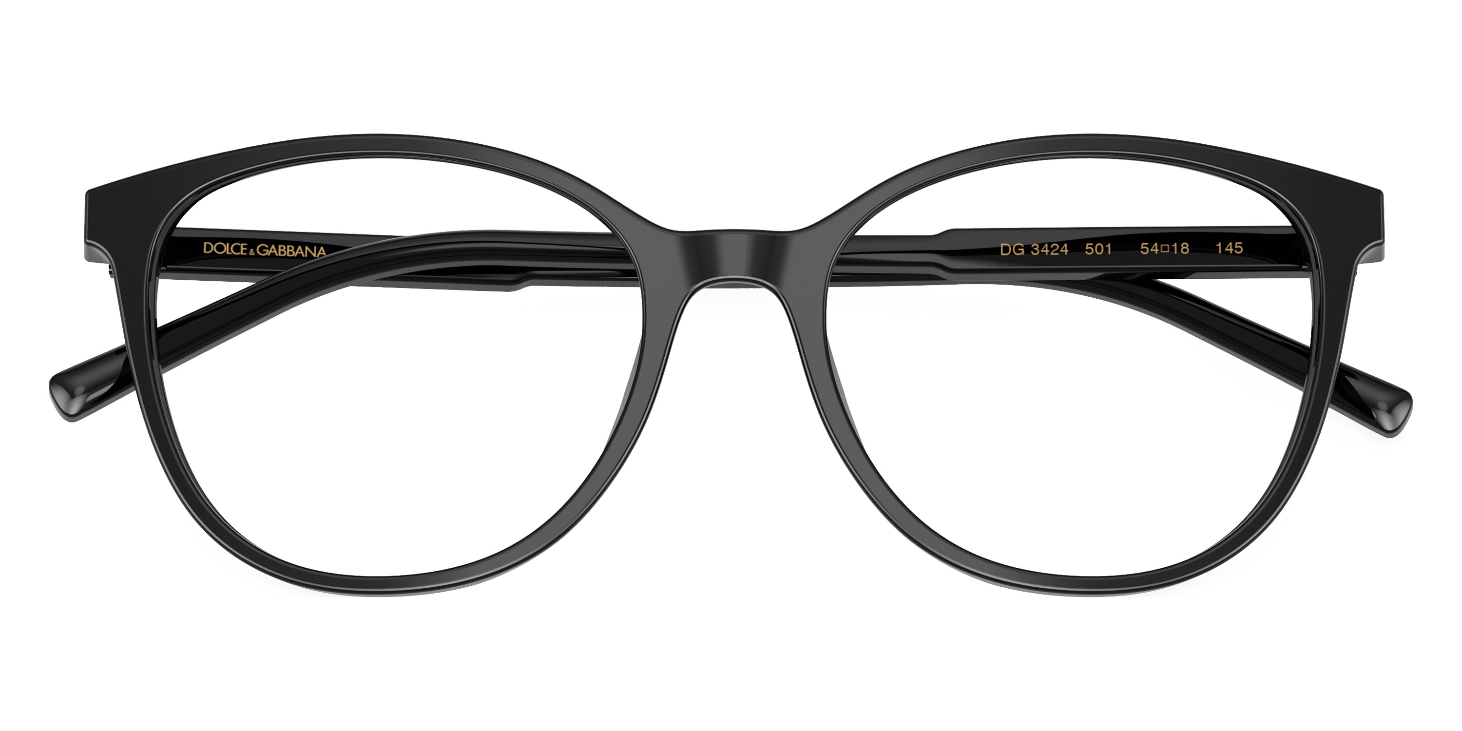 DOLCE & GABBANA EYEGLASSES - DG3425 501 54 - Black