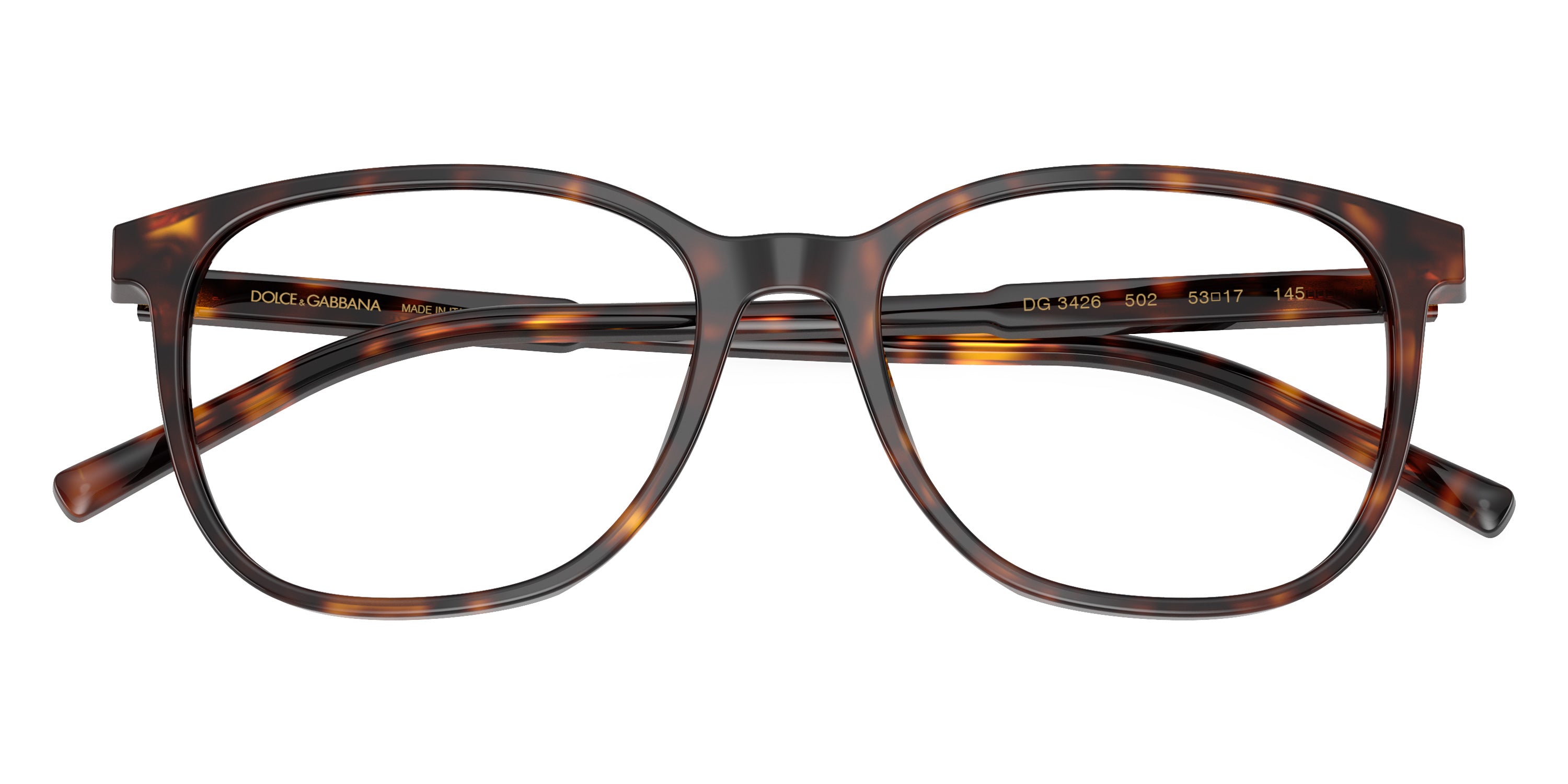 DOLCE & GABBANA EYEGLASSES - DG3426 502 53 - Havana