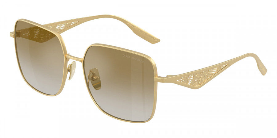 DOLCE & GABBANA SUNGLASSES - DG2310 12246E 57 - Matte Gold