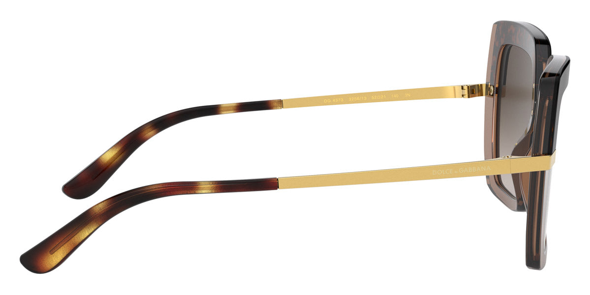 DOLCE & GABBANA SUNGLASSES - DG4373 325613 52 - Havana on Transparent Brown