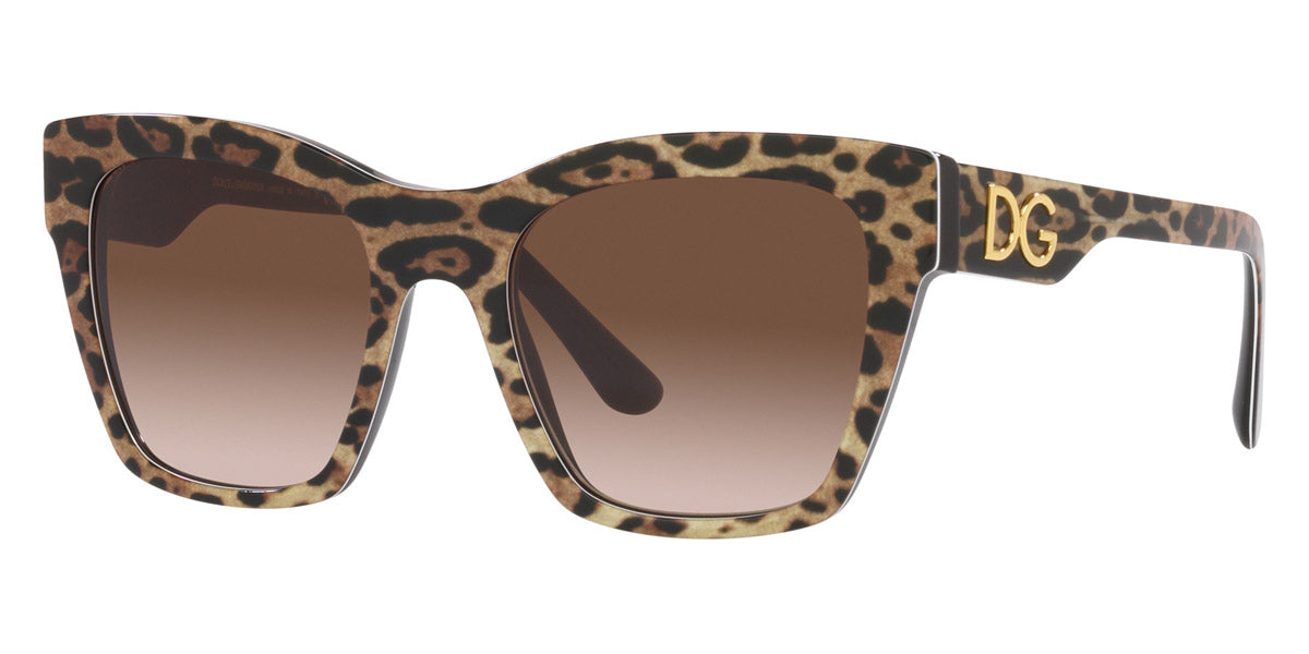 DOLCE & GABBANA SUNGLASSES - DG4384 316313 53 - Leopard Brown on Black