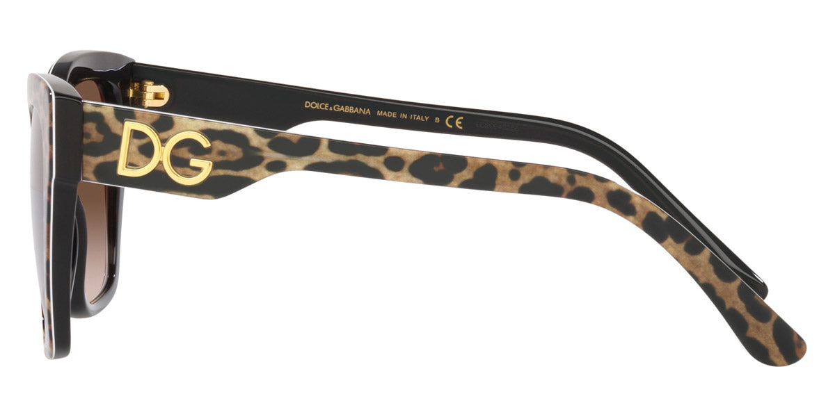 DOLCE & GABBANA SUNGLASSES - DG4384 316313 53 - Leopard Brown on Black